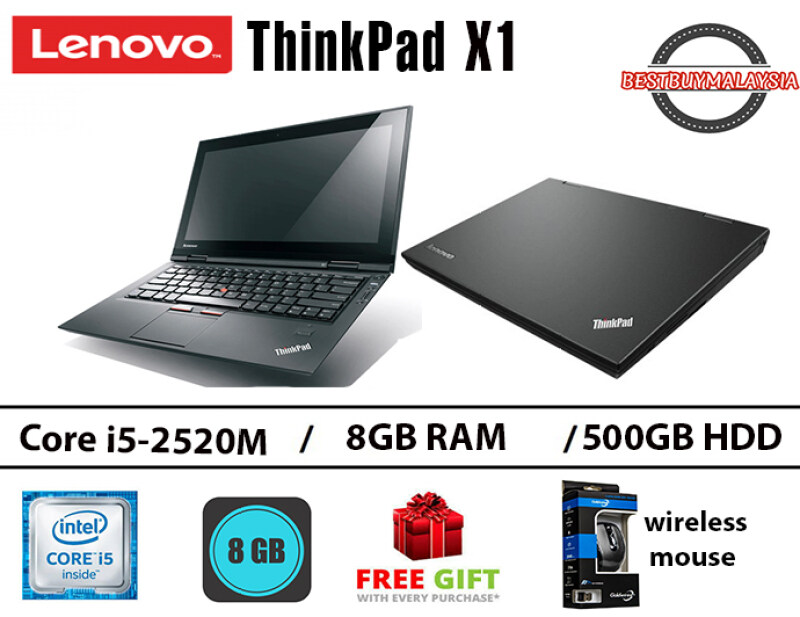 Lenovo ThinkPad X1 Intel core i5-2520M 8GB RAM 500GB HDD 13.3 INCH Malaysia