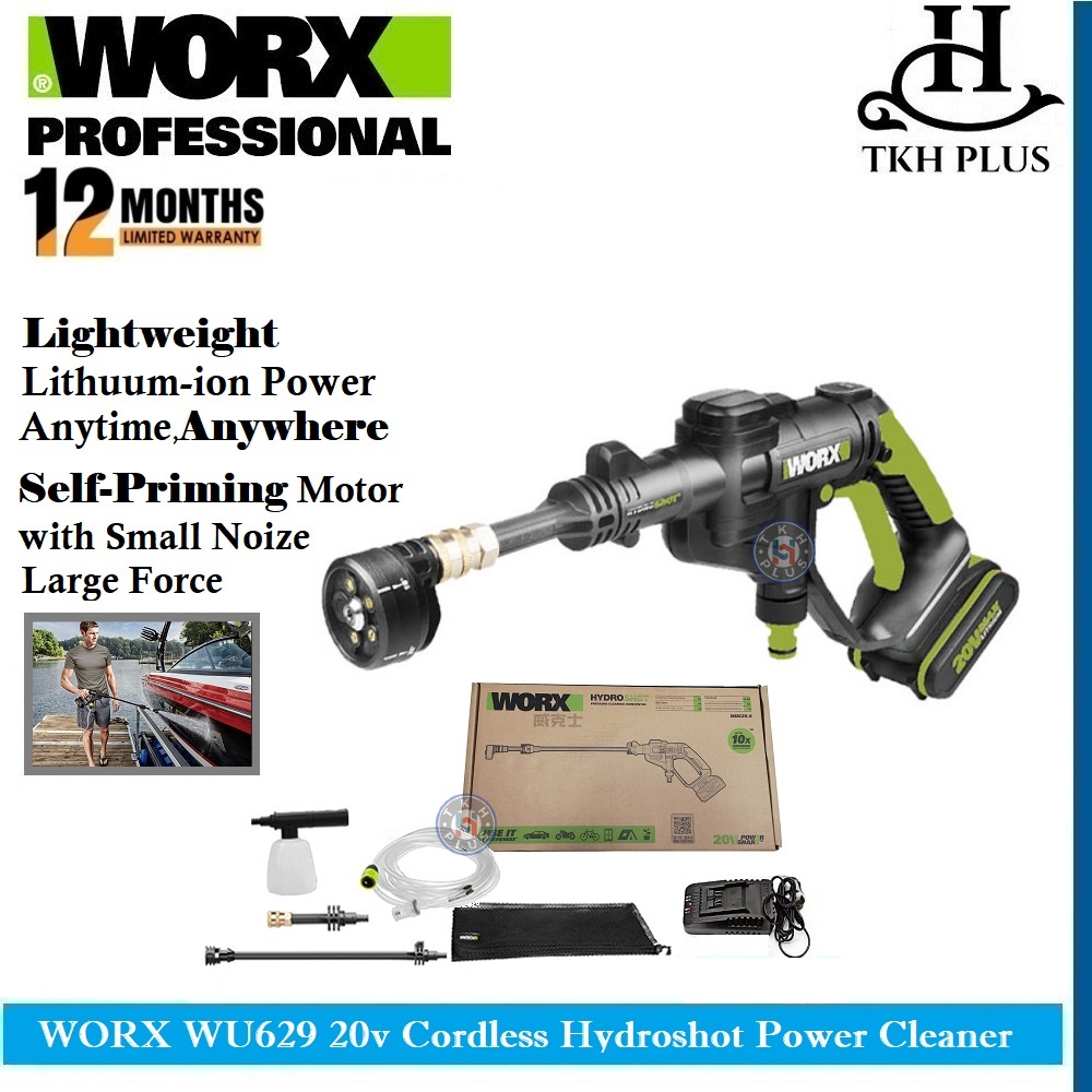 WORX WU629 Cordless Hydroshot Power 