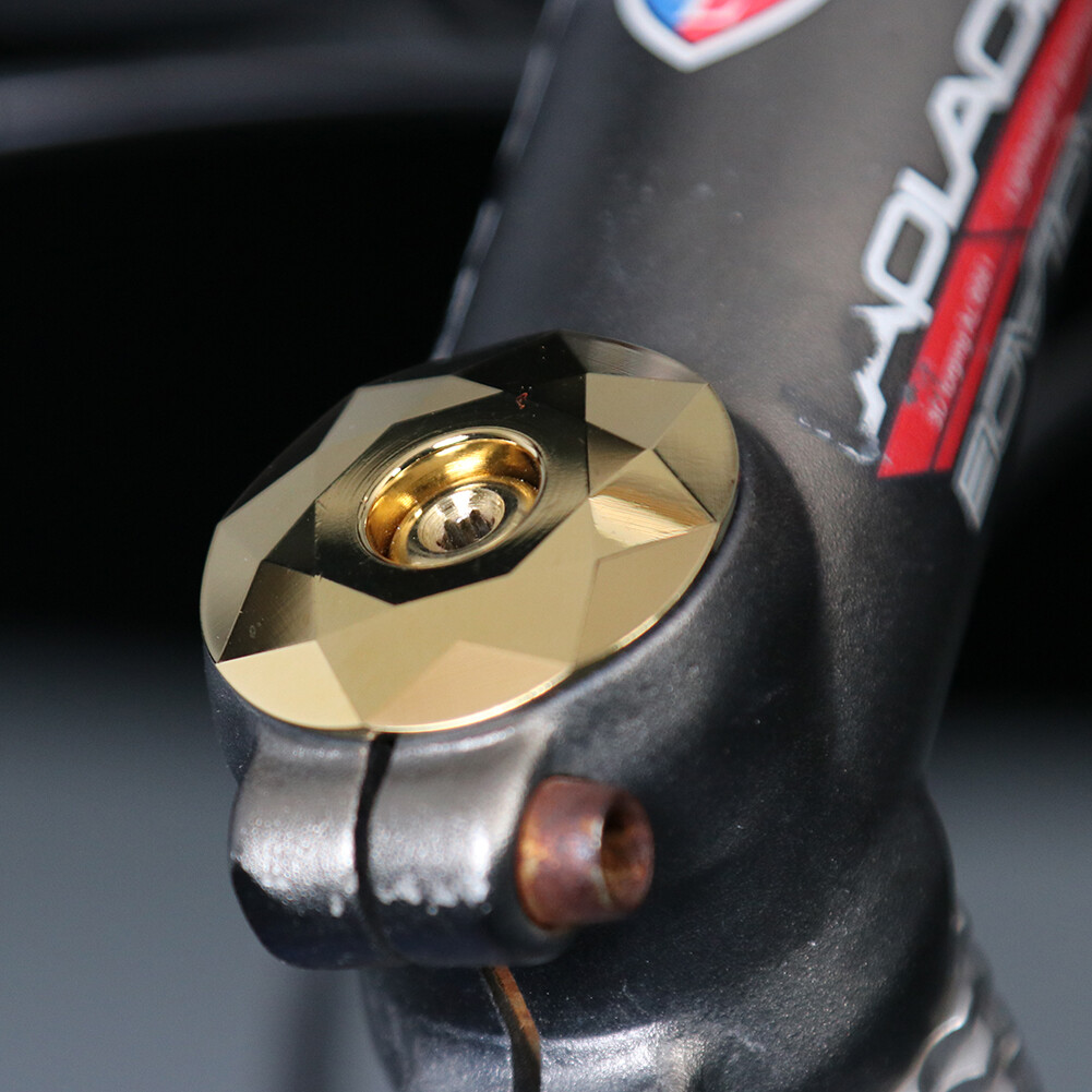 sikiwind Burnt Blue Aluminum Alloy Bicycle Stem Top Cap with Screw Bike Headset Cap Cover for 28.6mm Front Fork Head Tube