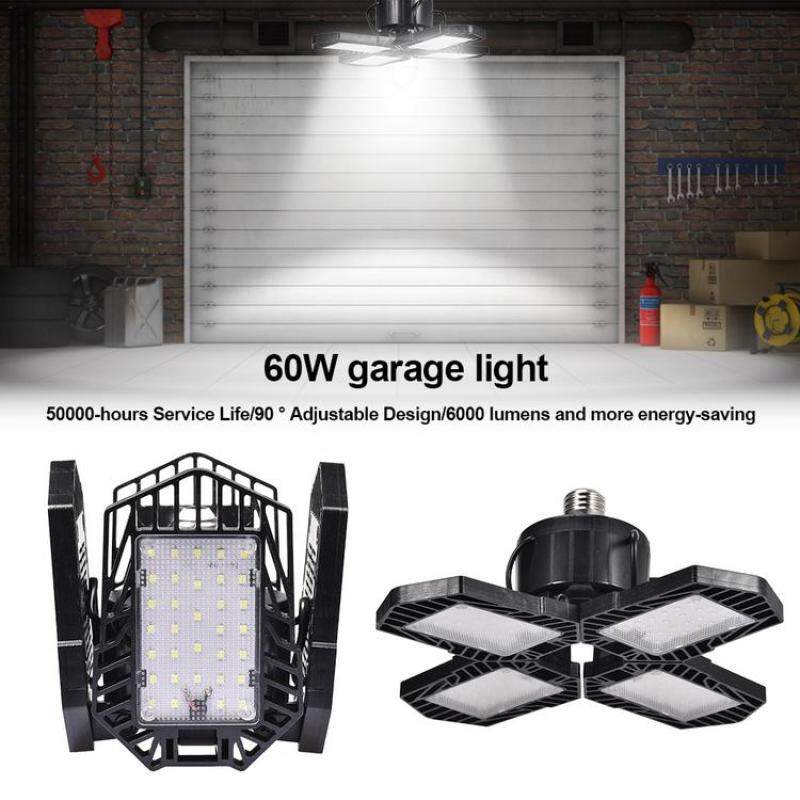 Đèn Trong Nhà Để Xe LED PER 60W, Đèn Trong Nhà Có Thể Biến Dạng Với 4 Tấm Điều Chỉnh Cho Tầng Hầm Nhà Kho Cho Nhà Để Xe, Hành Lang, Tầng Hầm, Văn Phòng