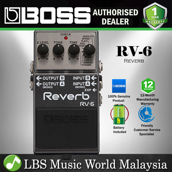 Boss RV-6 Reverb Guitar Effects Pedal (RV6 / RV 6) | Lazada