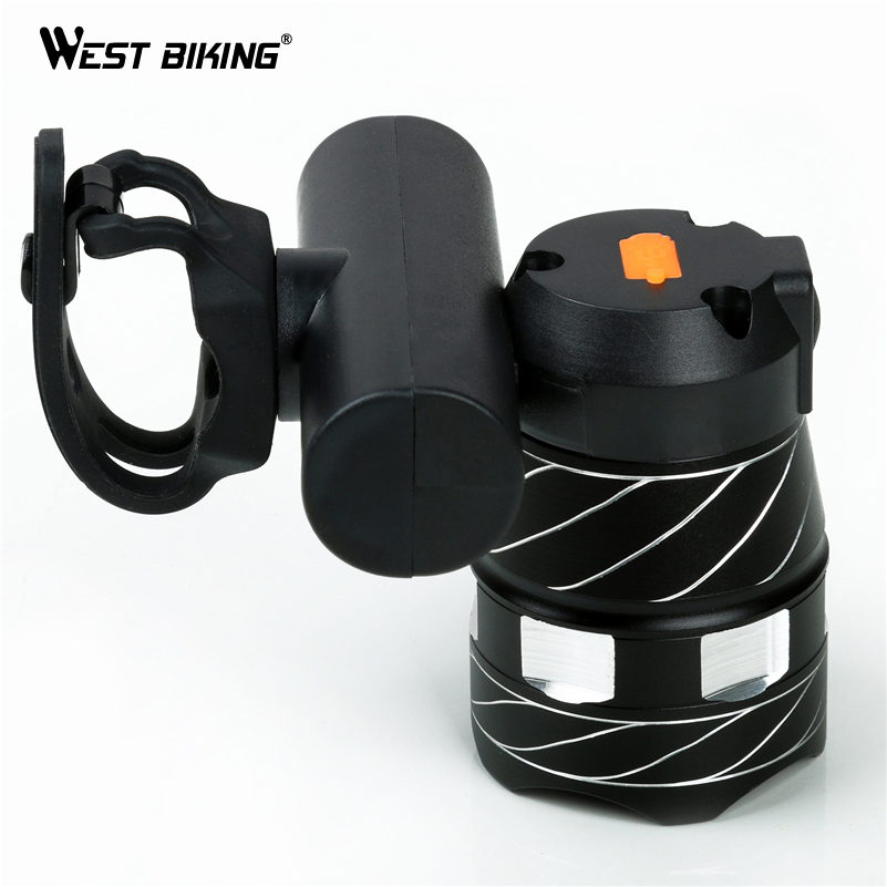 WEST BIKING 1200LM Zoomable Bicycle Light 4 Modes Wide Headlight USB Rechargeable Waterproof Front Lamp Taillights Bike Light