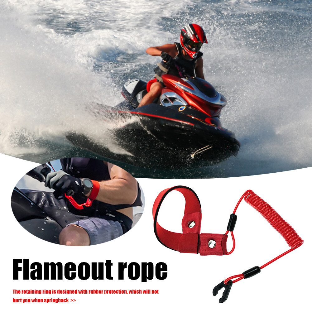 Boat Outboard Engine Motor Lanyard Kill Stop Switch Safety Tether Wear-resistant for Yamaha
