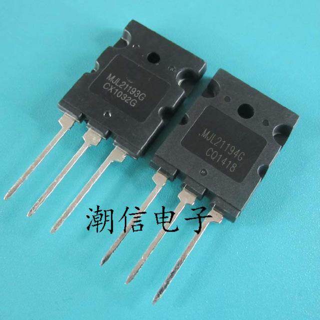 5 Paires (5 Pièces MJL21193 + 5 Pièces MJL21194) TO-3PL MJL21193G MJL21194G TO-3P