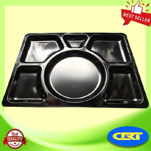 Stainless Steel Divided Dinner Tray Lunch Container Food Plate for