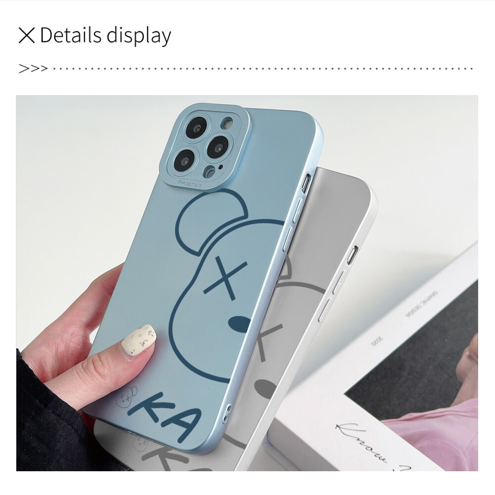 Hontinga Casing Case For Xiaomi Redmi Note 9S Note 9 Pro Note9 Note 8 Pro Note 7 Pro Case New Square Soft Silicone Case Cool Bear Full Cover Camera Protectior Shockproof Rubber Cases Back Cover Phone Casing Softcase For Girls