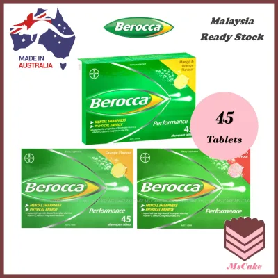 READY STOCK Ship in 24 Hours Berocca PERFORMANCE Effervescent 45 Tablets ORANGE