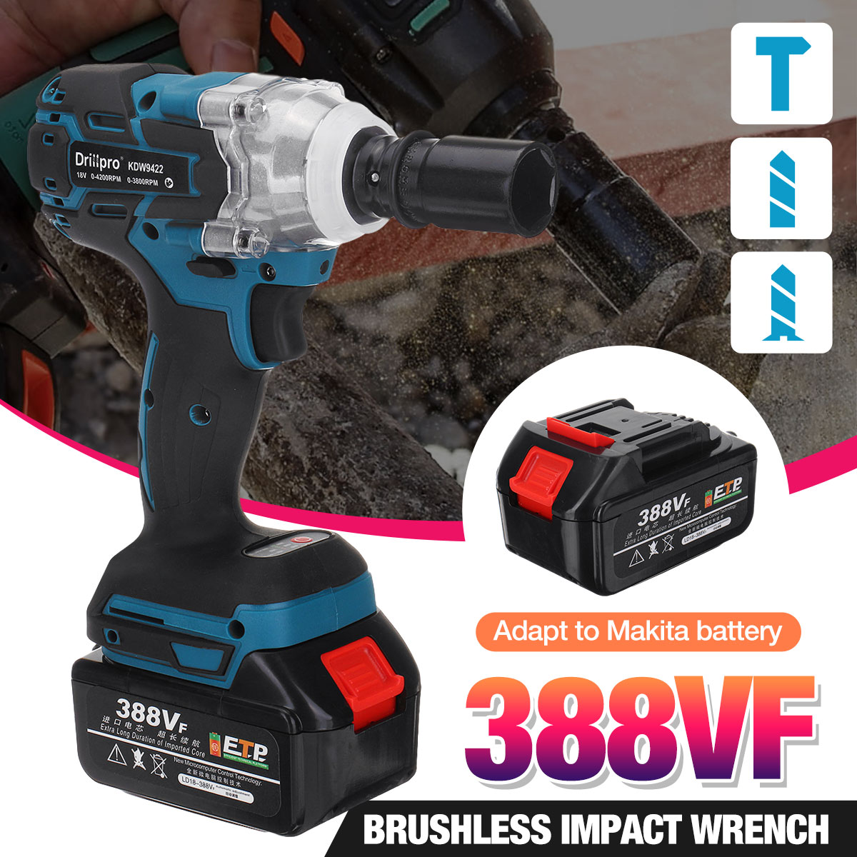Drillpro 388VF Brushless Cordless 