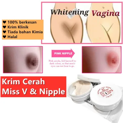 Krim Cerah Miss V dan Punting Pink Payudara (KLINIK) Halal KKM lulus berkesan nipple whitening cream
