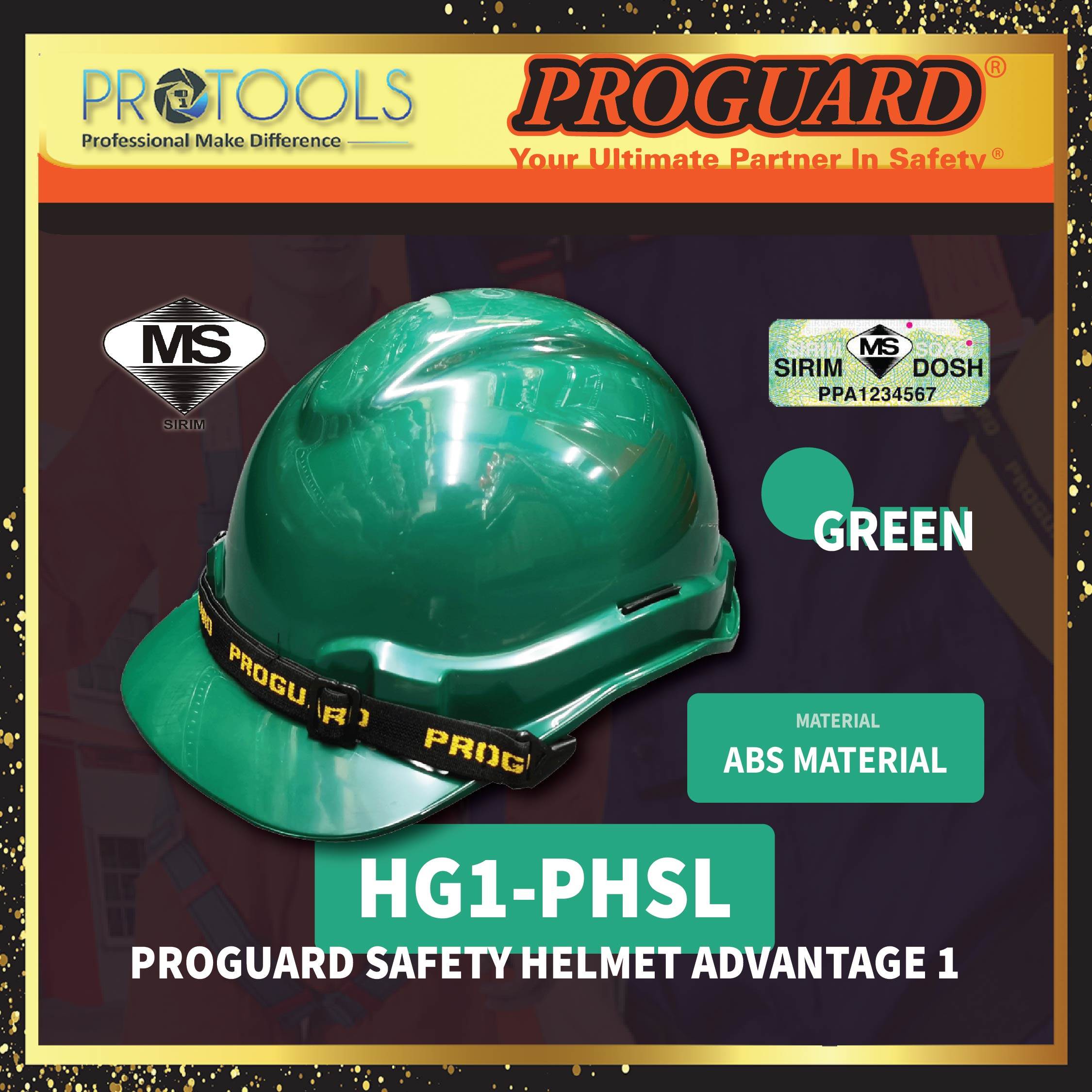 PROGUARD HG1PHSL ADVANTAGE SAFETY HELMET (SIRIM CERTIFICATED) ABS