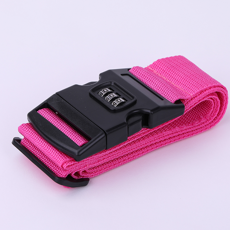 Luggage code lock bundled with cross-shaped packing trolley suitcase checked plus fixed strapping rope
