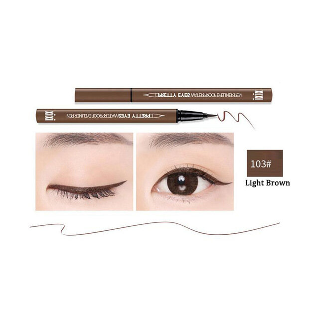 WOOLOVE Professional Fast Dry Smooth Waterproof Eyeliner Pencils Eyes Brown Black Color Pigments Liquid Eye Liner Pen Make Up Tools