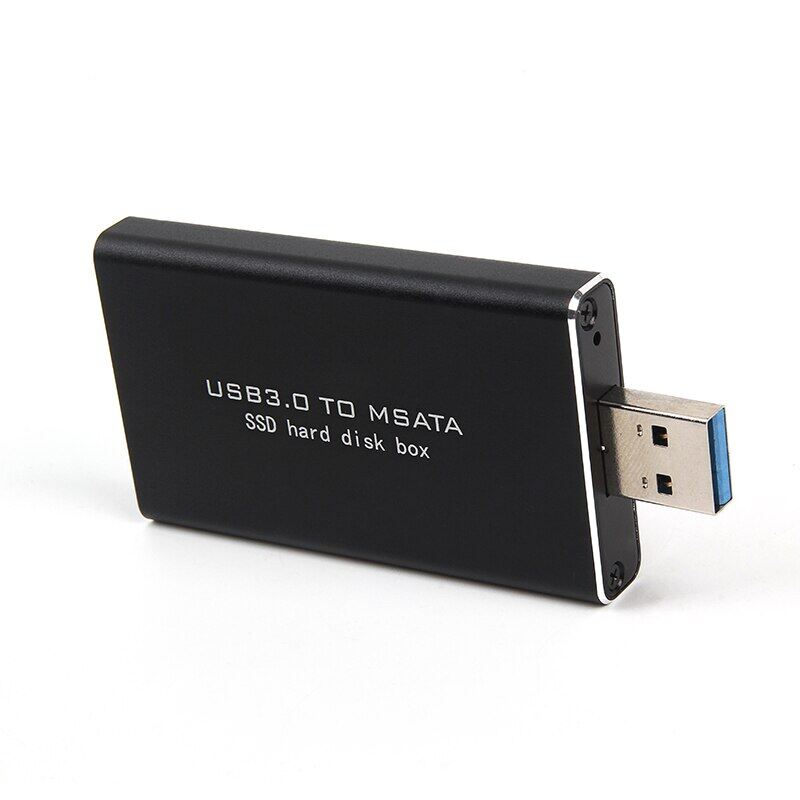 MSATA Ke USB 5Gbps USB 3.0 Ke MSATA SSD Enclosure USB3.0 Ke MSATA Casing Hard Disk Adapter M2 SSD Eksternal HDD Kotak Ponsel Casing HDD