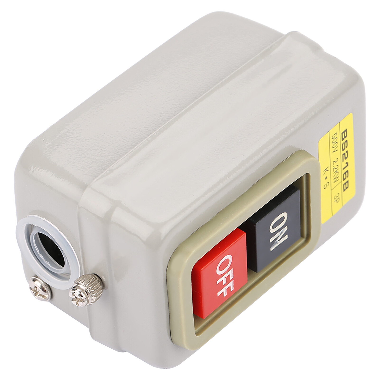 On/Off Push Button Switch 110/220/380V 10A BS216B Self-Locking 3P On/Off Power Push Button Switch Small Appliances Power Switch