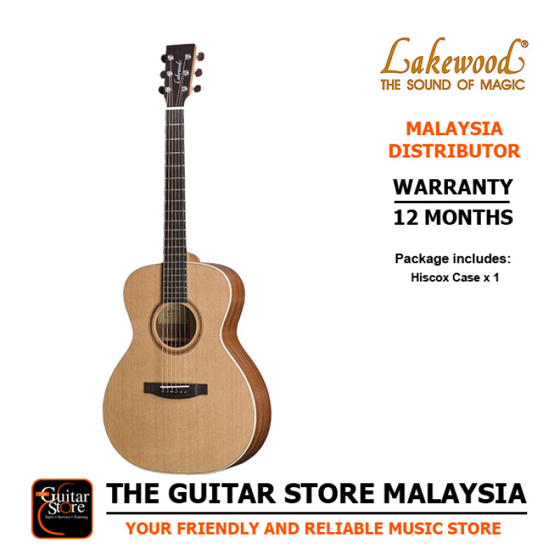 Lakewood M14 Premium Full Solid Acoustic Guitar With Hiscox Hardcase Malaysia