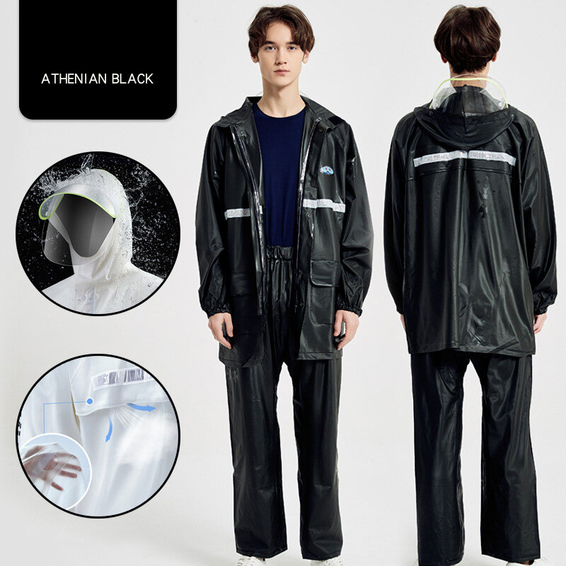 LIVE GREAT Raincoat Rainstorm Proof Breathable Not Easily Damaged Stylish Split Raincoat