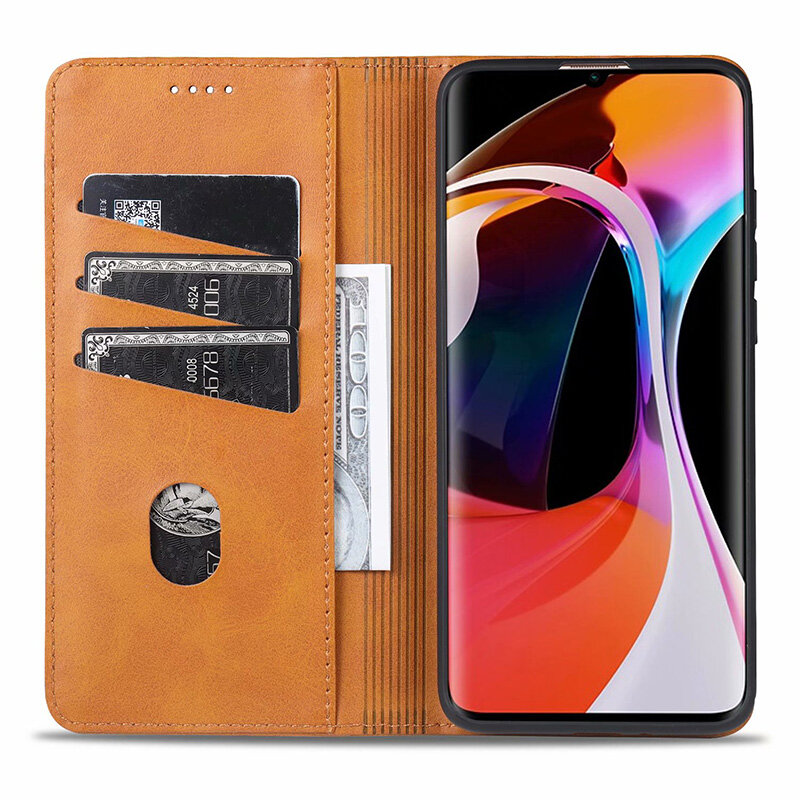 Ví Trường Hợp Ốp Mềm Cho Xiaomi Note 10 Lite Note10Lite Magnetic Pouch Có Ngăn Đựng Thẻ
