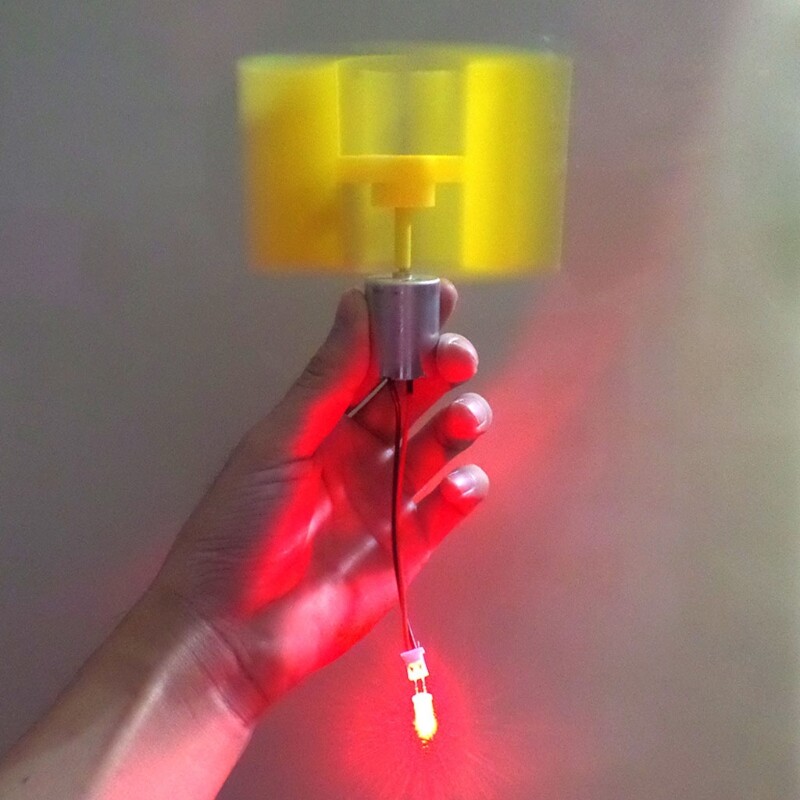 Mini Wind Vertical Turbine Generator Model for Teaching Physical Power Generation Principle for DIY Science Education