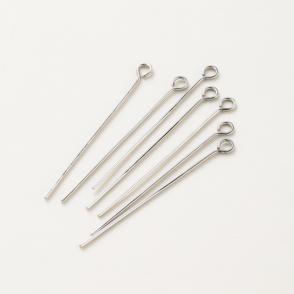 100Pcs 16-50mm 14K/18K Gold Plated High Quality Brass Earrings for DIY Jewelry Accessories Findings Ball Flat Head Pins Jewelry Making