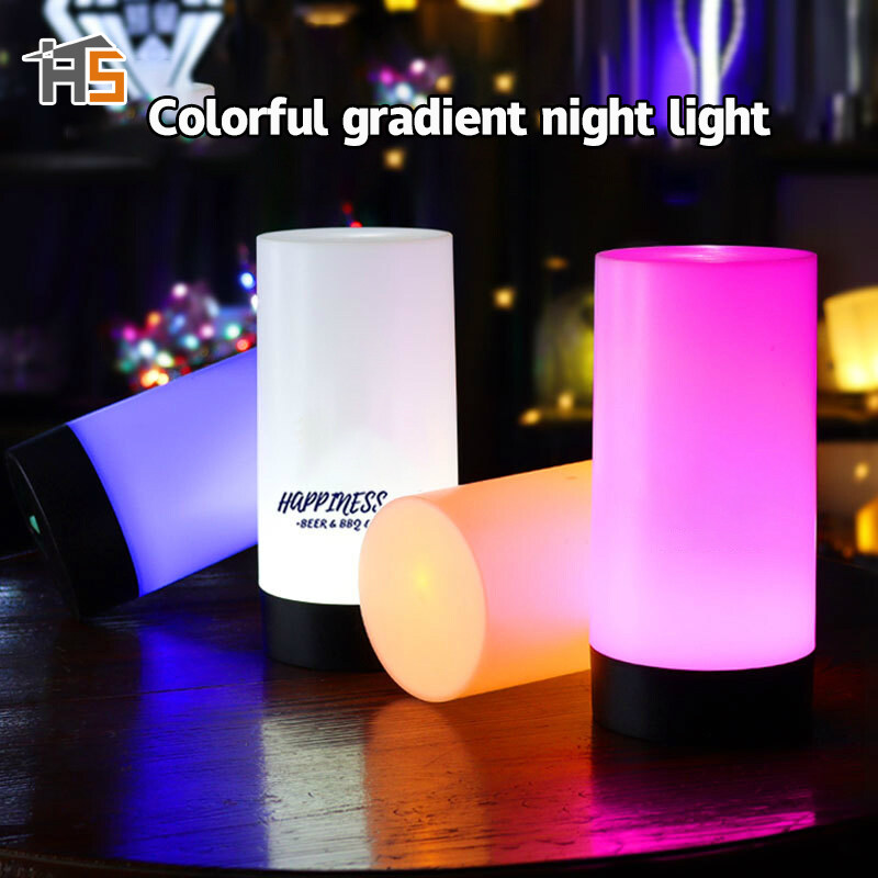 Led rechargeable bar table lamp creative personality nightclub KTV clear bar restaurant colorful decorative table lamp gift