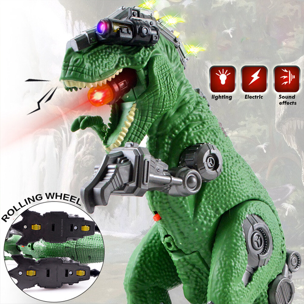 walking dinosaur toy with light and sound