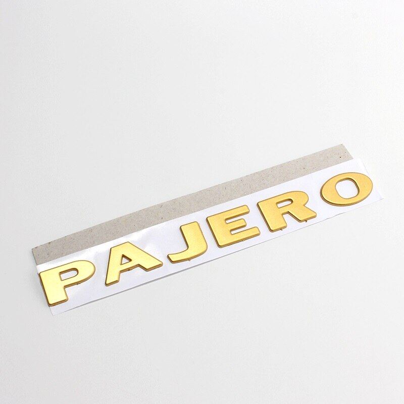 Pajero emblem sticker pajero rear trunk sticker for mitsubishi pajero v93 v95 v97 v73 v33 v34 mitsubishi car spare tire sticker