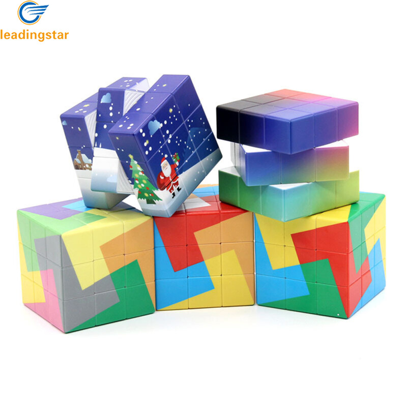 LeadingStar Fast Delivery Creative Gradient Color 3x3x3 Magic Cube Multi-color Speed Cube Intellectual Toy For Boys Girls