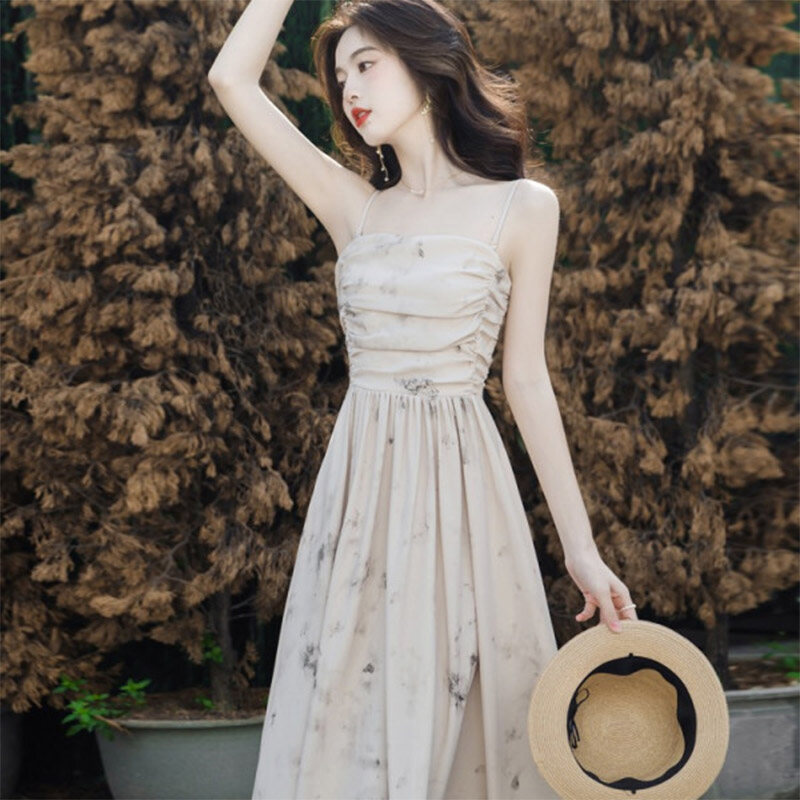 IEF women's French style thin temperament exquisite fairy suspender fairy skirt super fairy forest gentle wind inner long skirt