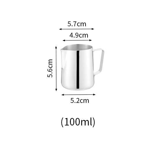 KONCO Stainless Steel Milk Frothing Pitcher, Milk Boiler Cup Jug Creamer Accessories Suitable for Barista, Espresso Machines 1 piece