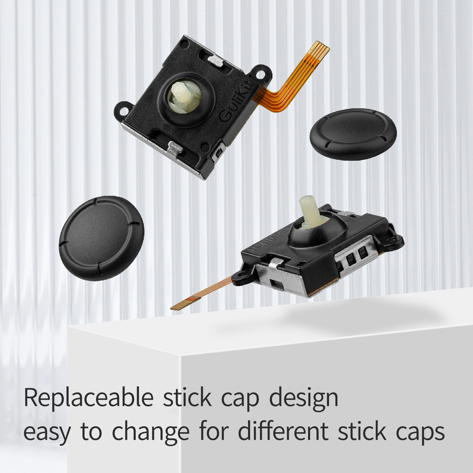 Original GuliKit Hall Joystick for Joy-Con NS40 AKNES Nintendo Switch/Switch OLED/Switch Lite Joycon Controller Gamepad Grip No Drift Rocker Cap Replacement Cap Accessories