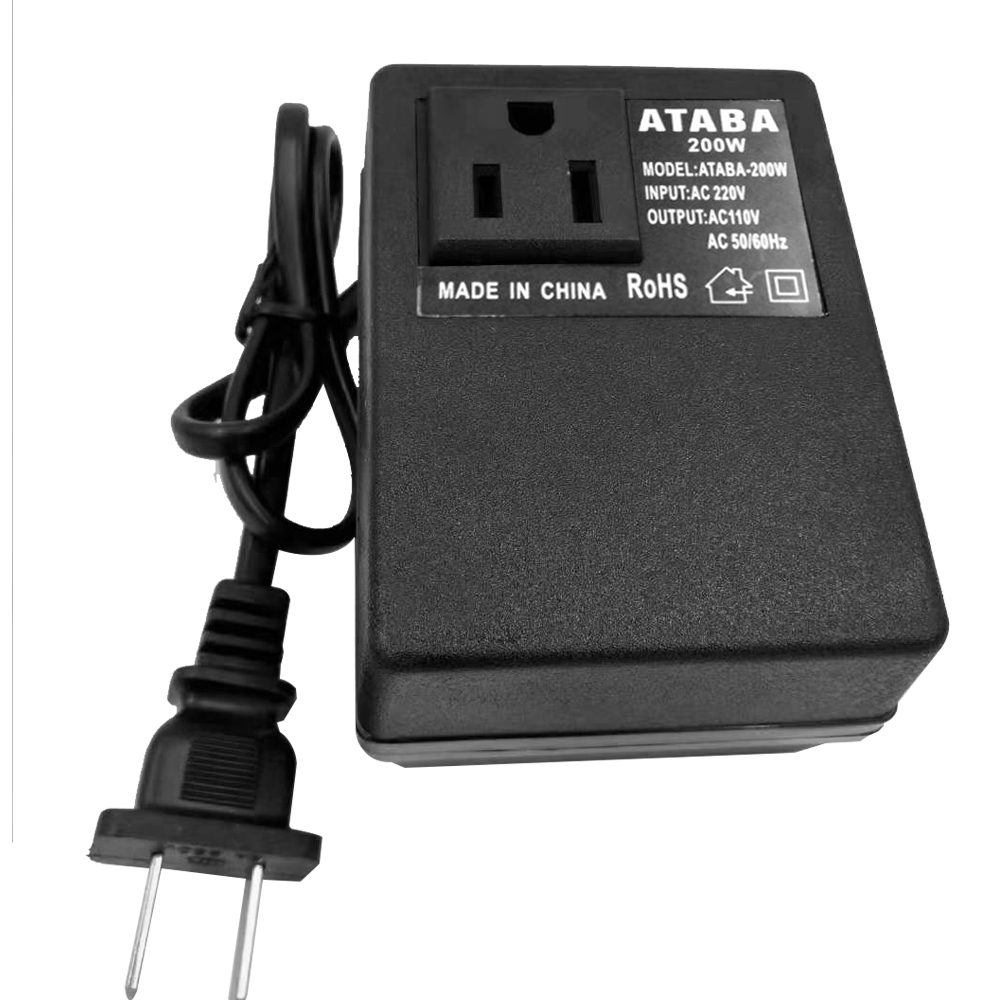 KKmoon Intelligent Efficient Household 200W AC 220V To 110V Step Down Transformer Voltage Converter Travel Power Adapter