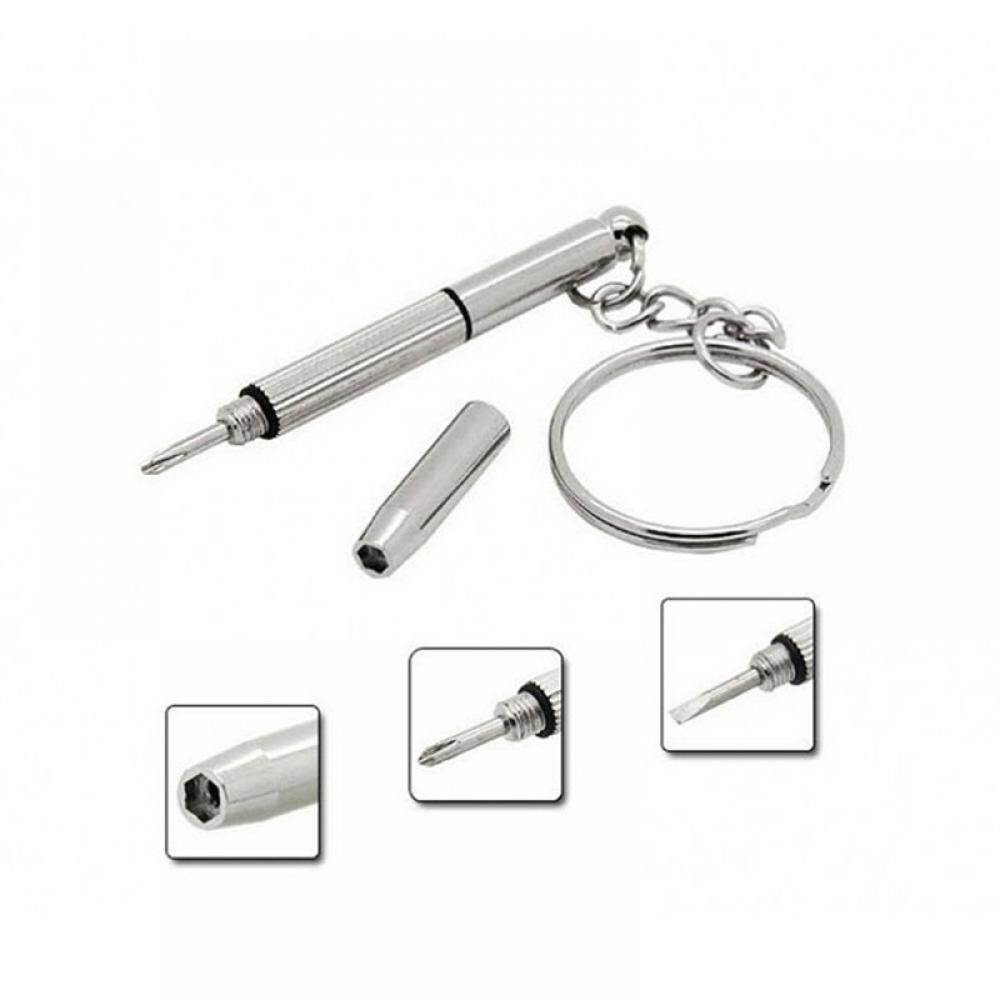 Key Chain Ring Screwdriver Set Mini Tool Glasses Accessory Multi-function Gadget
