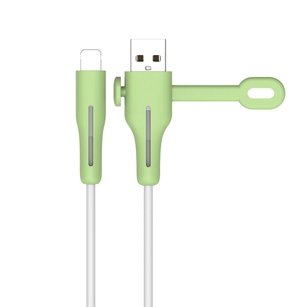 Soft Silicone Spiral Cable Protector iPhone iPad Macbook Lightning Type C Case Winder for Universal USB Charger Holder Accessories [cchoice]
