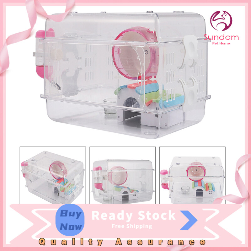 Sundom 1 Bộ Lồng Hamster Với Bánh Xe Chạy Bát Đựng Thức Ăn, Lồng Trong Suốt Lồng Hamster Nhà Sang Trọng, Đồ Dùng Cho Thú Cưng Nhỏ