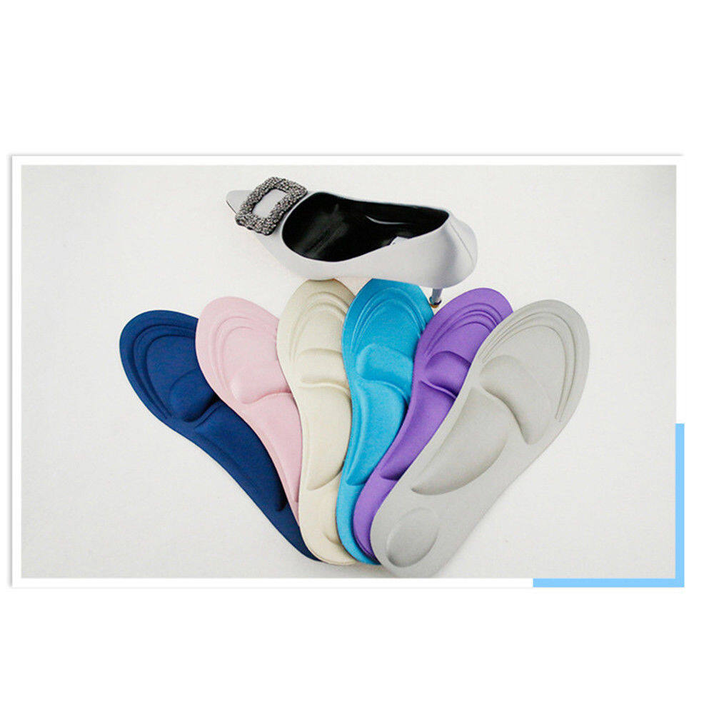 【PrettySet】 1 Cặp 4D Miếng Bọt Biển Mềm Lót Mềm Massage Non-Slip Sốc Hấp Thụ Thoáng Khí Thoải Mái Giày Pad Đối Với Phụ Nữ Có Kích Thước 34-40