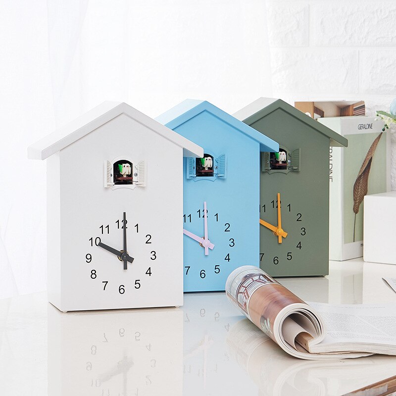 Modern Plastic Bird Cuckoo Design Quartz Wall Hanging Clock Timer Wall Clock For Home Office Decoration