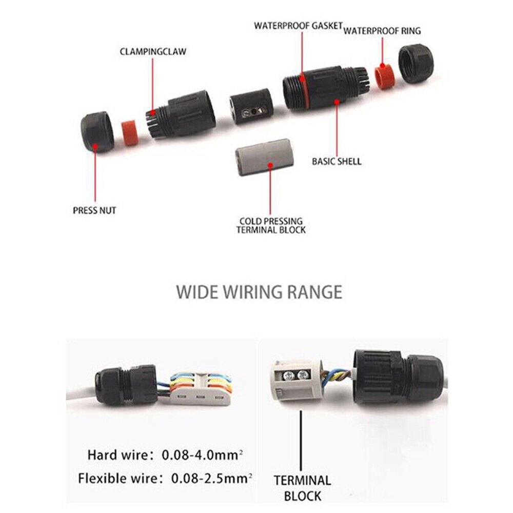 sanhe IP68 Industrial Electrical Waterproof Wire Cable Connector Outdoor Plug