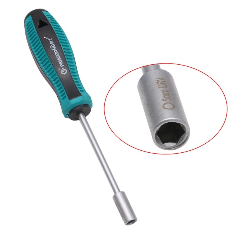 Metal Socket Driver Wrench Screwdriver Hex Nut Key Nutdriver Hand Tool 5mm