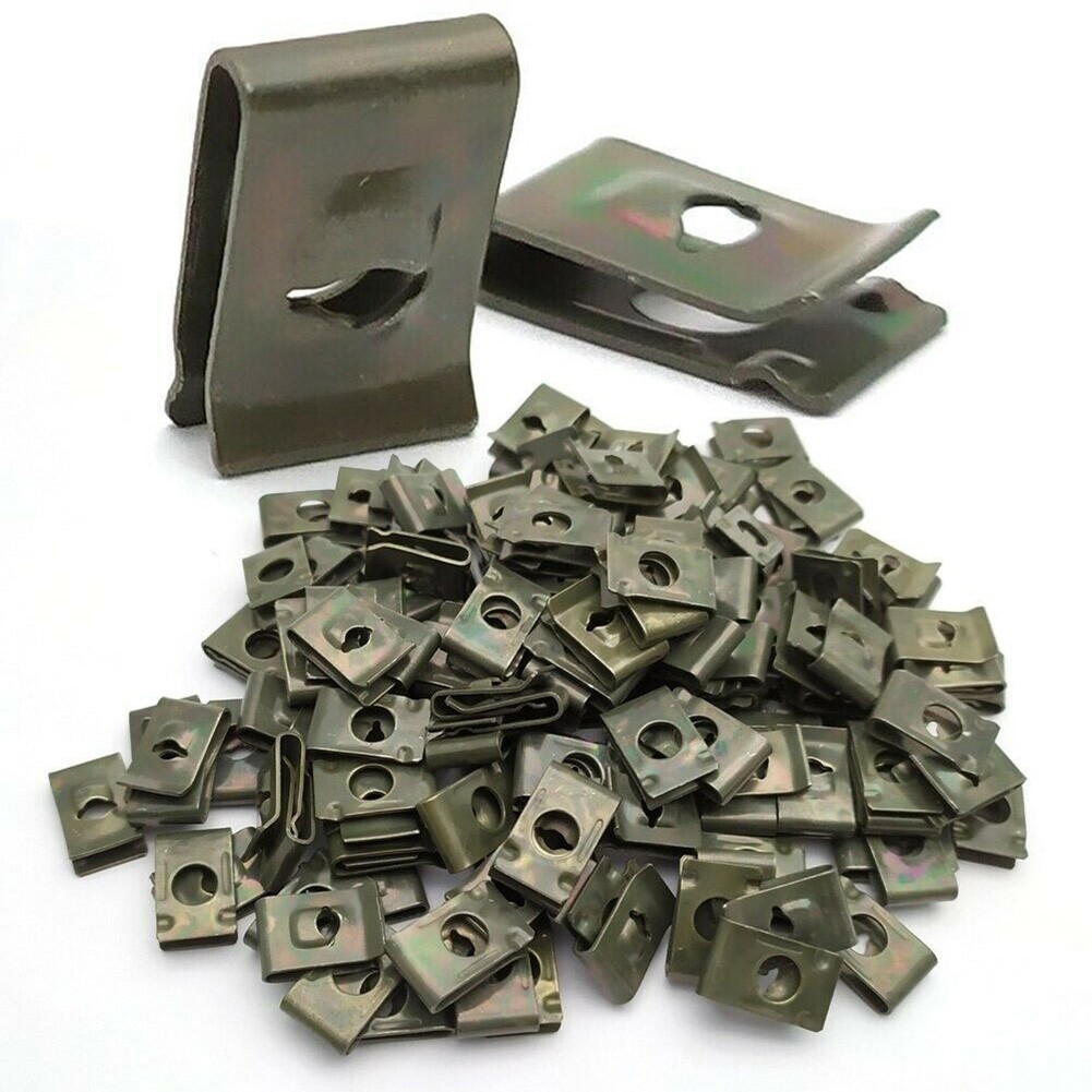Accessory Clips Iron Replacement 17mmx10.5mm Bumper Fender Fastener Metal