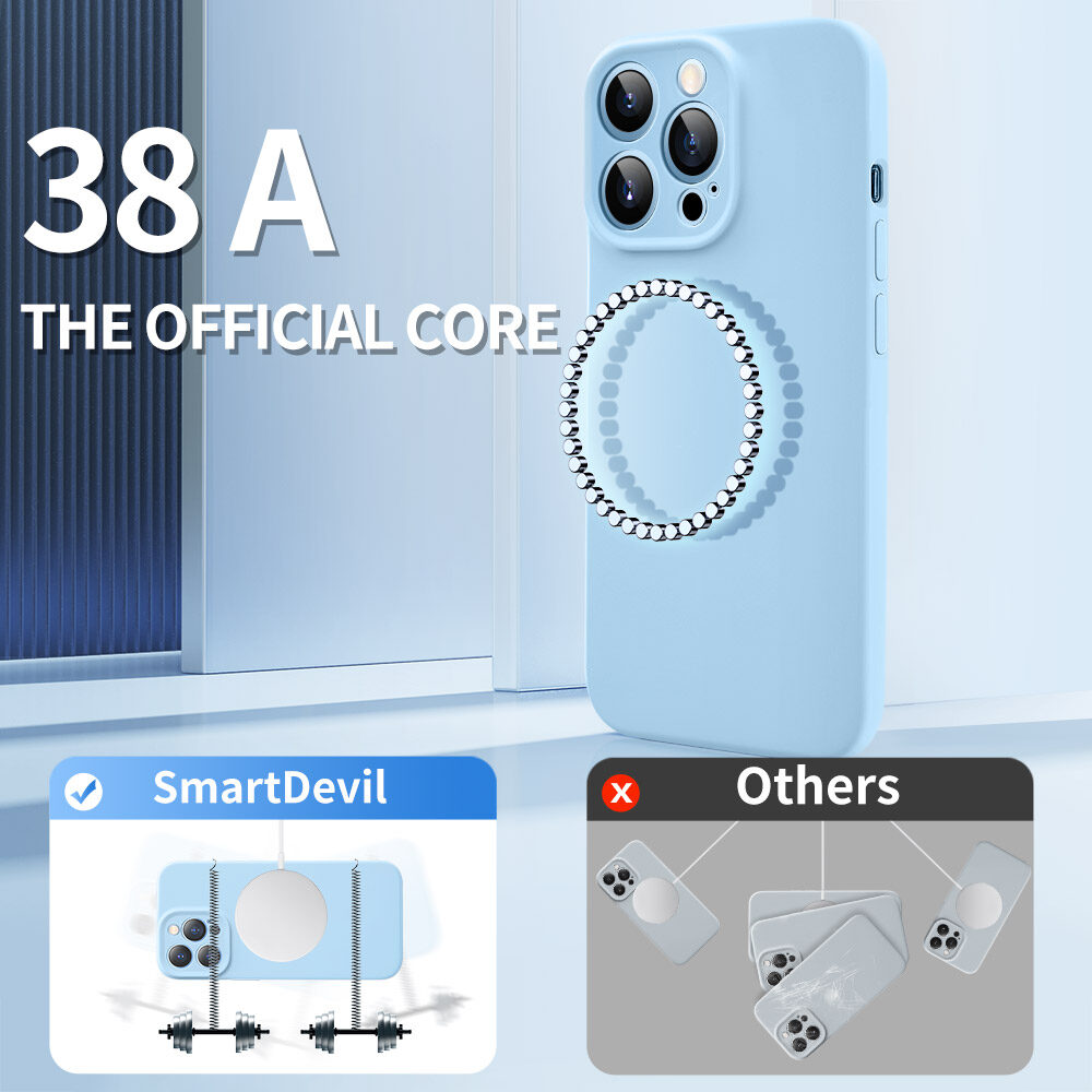 SmartDevil Magsafe Phone Case for iPhone 14 Pro Max Case iPhone 14 Pro Case iPhone 14 plus Case iPhone 15 Pro Max iPhone 15 case iPhone 15 Plus Magsafe Liquid Silicone Case Protect Case Cover Solid Color Soft Case