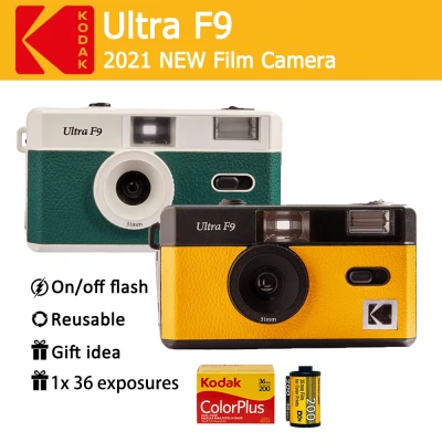 Kodak Ultra F9 35mm Film Camera - M35 M38 Upgraded 135 Refillable Film Reusable Camera + 1 x 36 Exposures Kodak Colorplus 200 Film