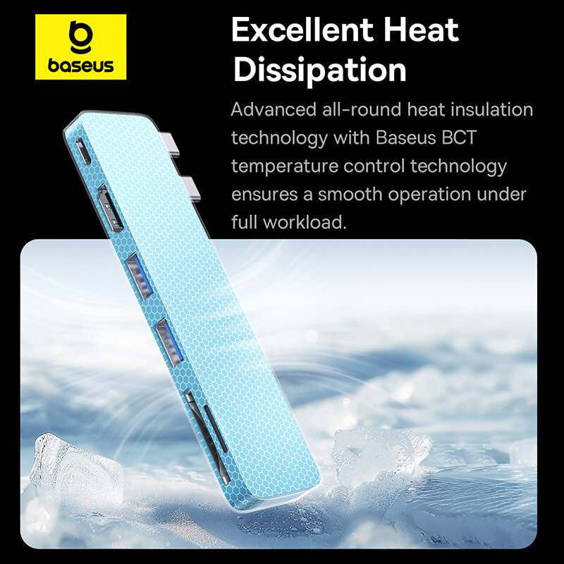 Bộ Chuyển Đổi Hub Baseus Màu Xám 5 Trong 1 Loại USB C Sang USB 3.0*2 / SD / TF Cho Macbook Pro Phụ Kiện Máy Tính Với Nguồn Điện PD Loại C