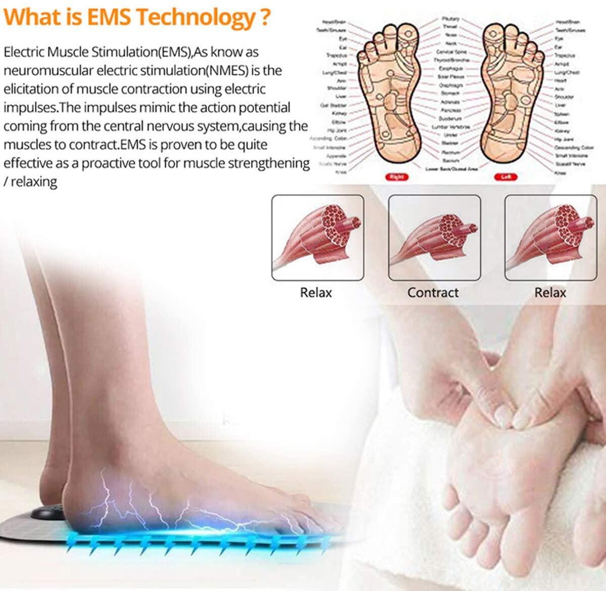Foot Massager EMS ไฟฟ้า เครื่องนวดเท้า เบาะนวดอเนกประสงค์ ไฟฟ้า เครื่องนวดเท้า แผ่นนวดขา,เครื่องนวดฝ่าเท้าพกพา เครื่องนวดเท้าสุขภาพ การนวดด้วยไฟฟ้าชีวภาพ จับจุดฝังเข็มอย่างชาญฉลาด USB ชาร์จ Foot Massage Cushion,6 โหมด, 9 เกียร์ - 3c power - ThaiPick Foot Massager Ems ไฟฟ้า เครื่องนวดเท้า เบาะนวดอเนกประสงค์ ไฟฟ้า เครื่องนวดเท้า แผ่นนวดขา,เครื่องนวดฝ่าเท้าพกพา เครื่องนวดเท้าสุขภาพ การนวดด้วยไฟฟ้าชีวภาพ จับจุดฝังเข็มอย่างชาญฉลาด Usb ชาร์จ Foot Massage Cushion,6 โหมด, 9 เกียร์ - 3C Power - Thaipick
