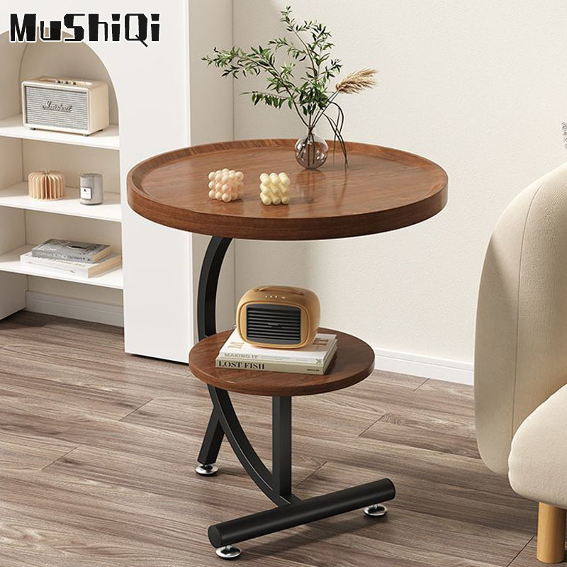 Small table next to the sofa, living room home small coffee table, mini balcony, small round table, simple corner table, bedroom bedside table