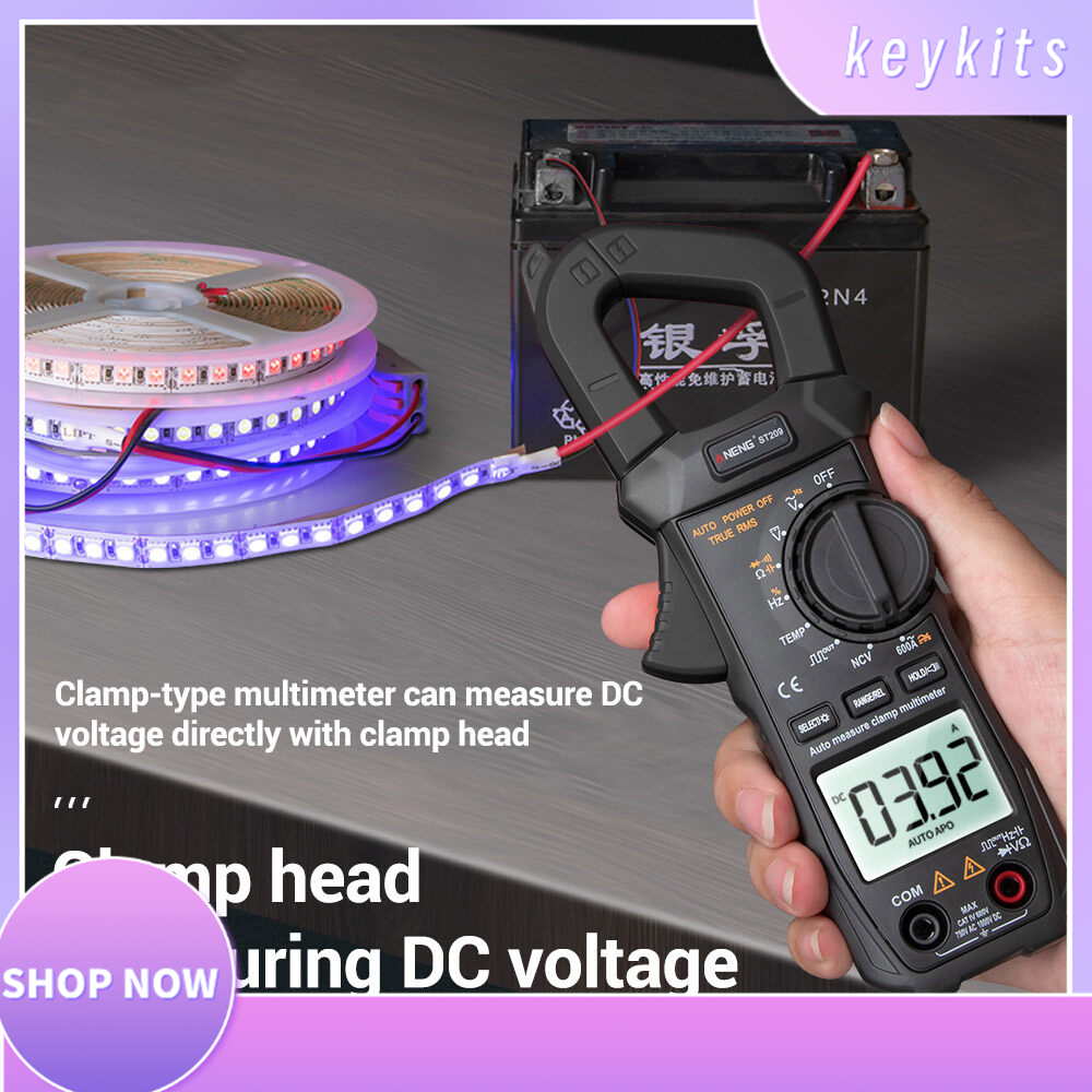 ANENG ST209 Multimeter Clamp Meter Digital 6000 Counts True RMS Amp DC/AC Current Clamp Tester Meters Voltmeter Auto Ranging LCD Display