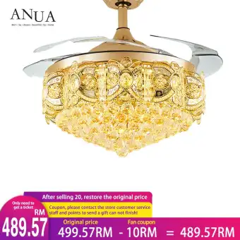 Anua Pure Copper Motor Invisible Ceiling Fan 42cm 8640lm