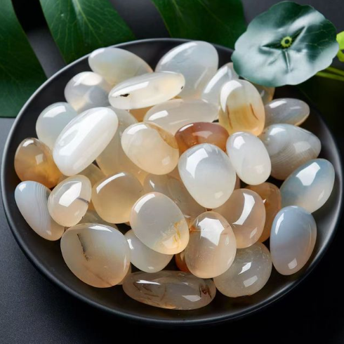 Marine chalcedony raw stone natural rain flower stone pebbles flower pot hydroponic water fairy fish tank decoration small stone