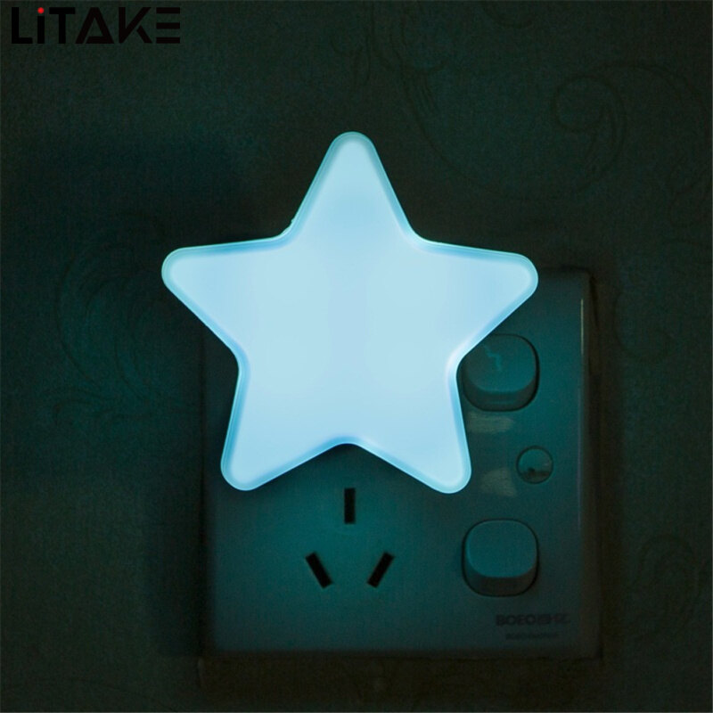 Induction Mini Star Shape Led sensor Control Night Light For Kids Bedroom Bedside Baby Sleep Light Low Power Consumption Bedside Lamp