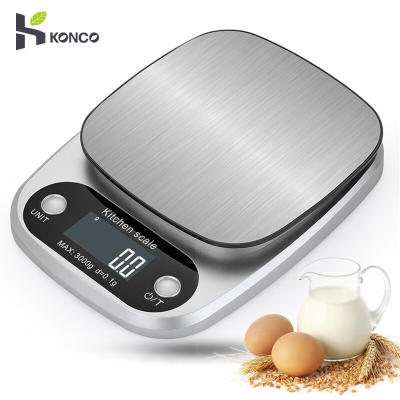 KONCO 10kg/1g Measuring Tools Kitchen Baking Cooking  Scale  Portable Mini Digital Food Scale Pocket Case Jewelry Weight Balance Electronic Scale