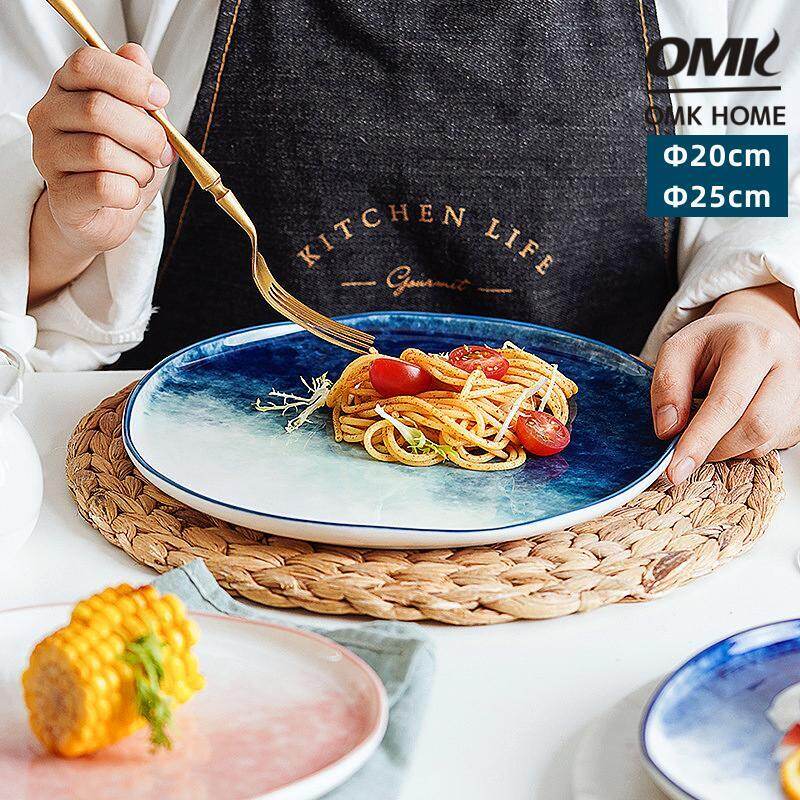 Omk kiểu Bắc Âu gốm đĩa ăn tối 8 inch và 10 inch